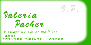 valeria pacher business card